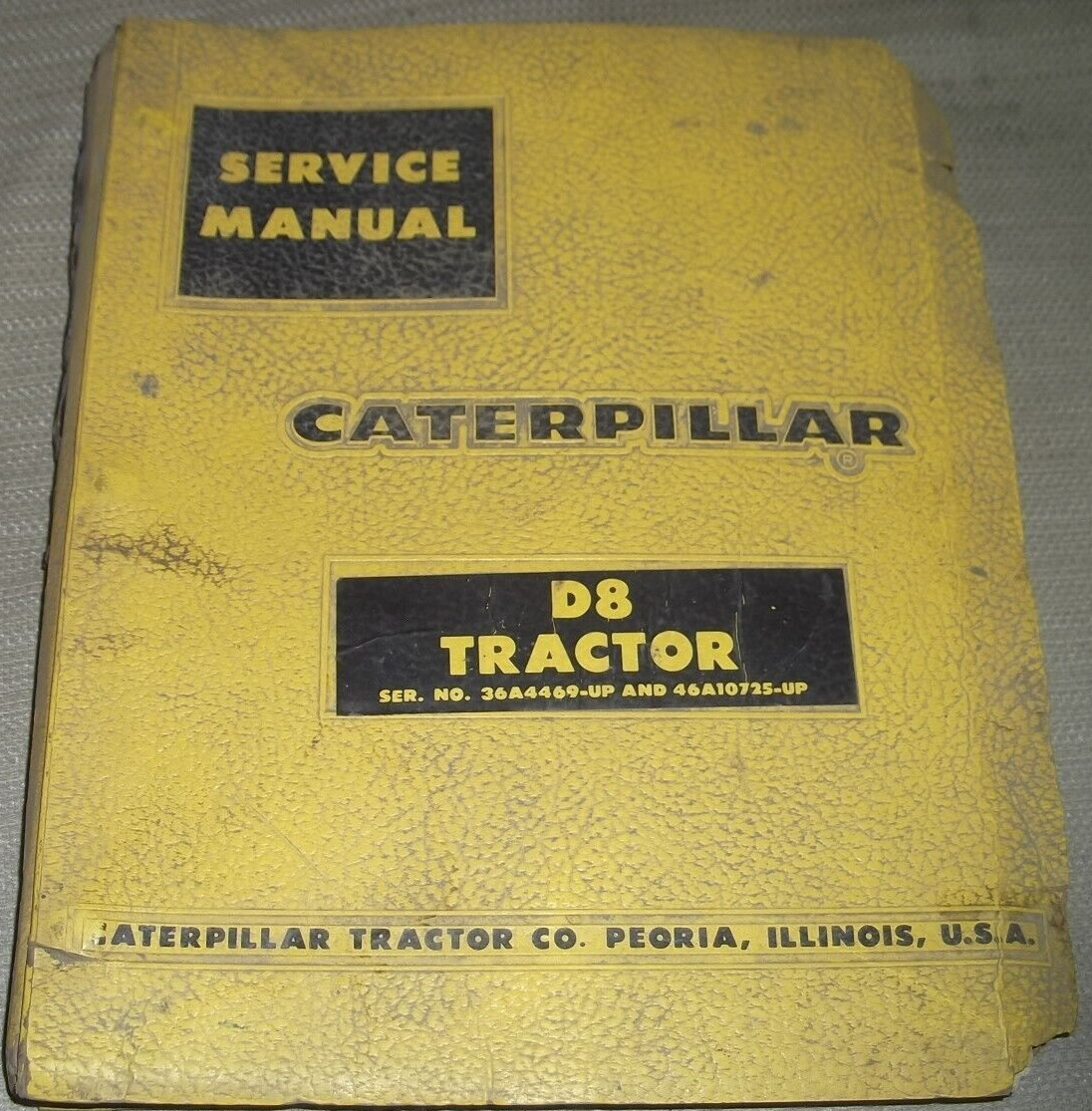 CAT CATERPILLAR D8 D8H TRACTOR DOZER SERVICE SHOP REPAIR MANUAL BOOK 36A 46A