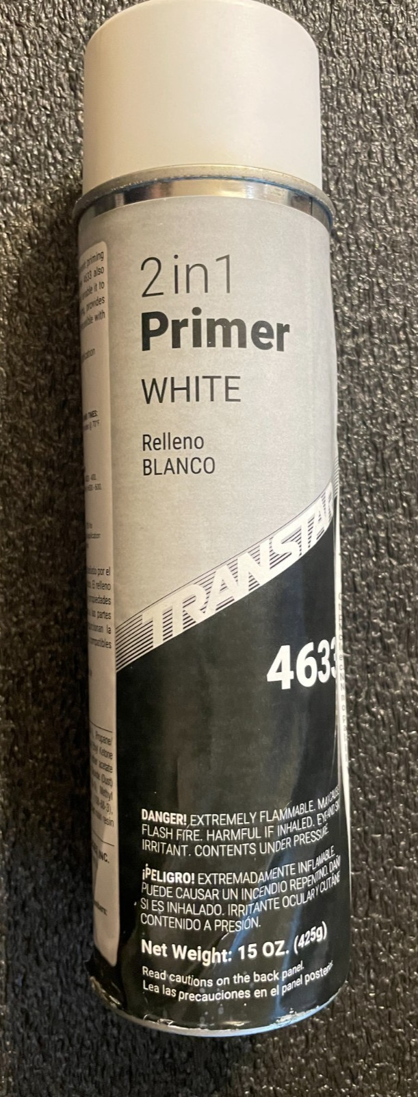 TRM.4633 Transtar Autobody Products 4633 2 in 1 Primer, 20 oz Aerosol Can White
