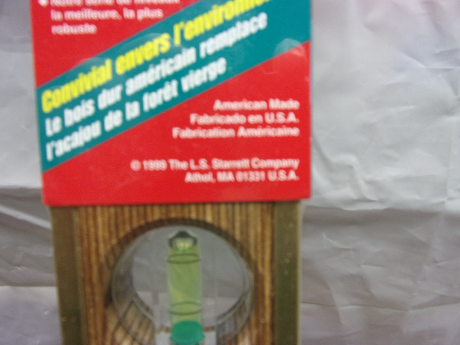 STARRETT 24″ Brass Bound Laminated Mahogany Builders & Contractors Level NOS
