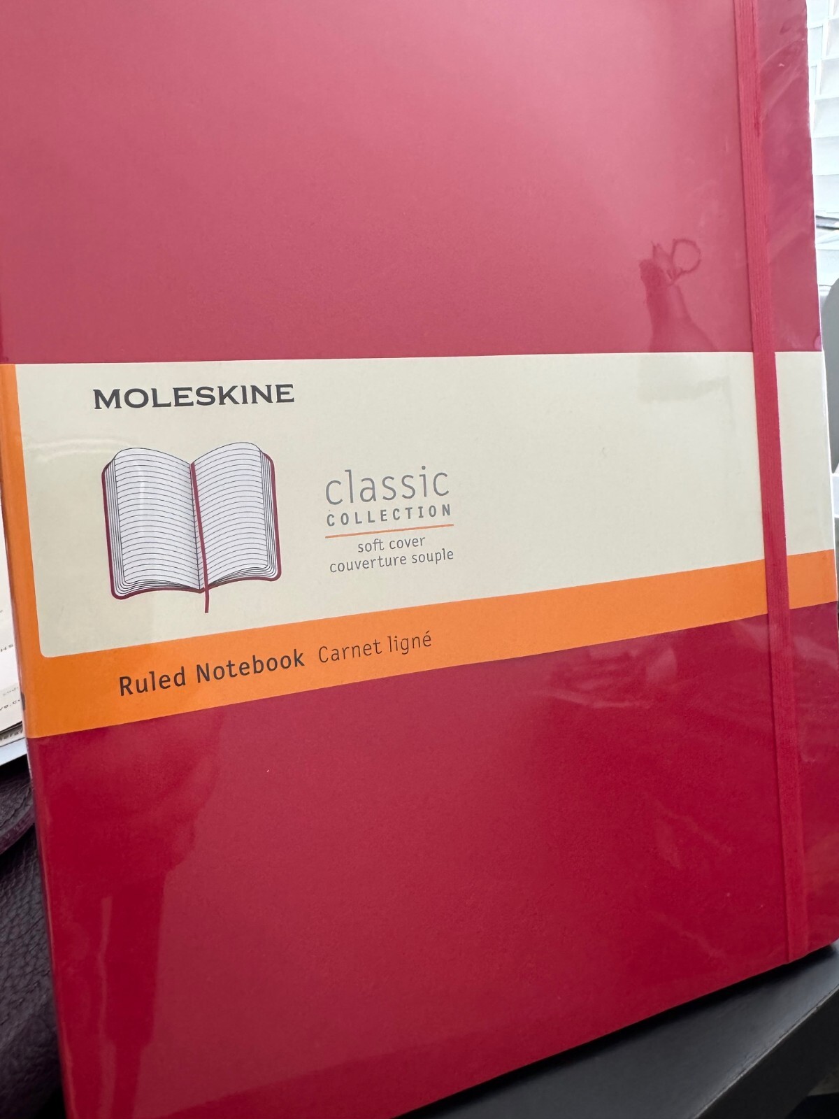 Moleskin Classic ruled notebook 7.5in x 9.75in RED -brand new shrink wrap intact