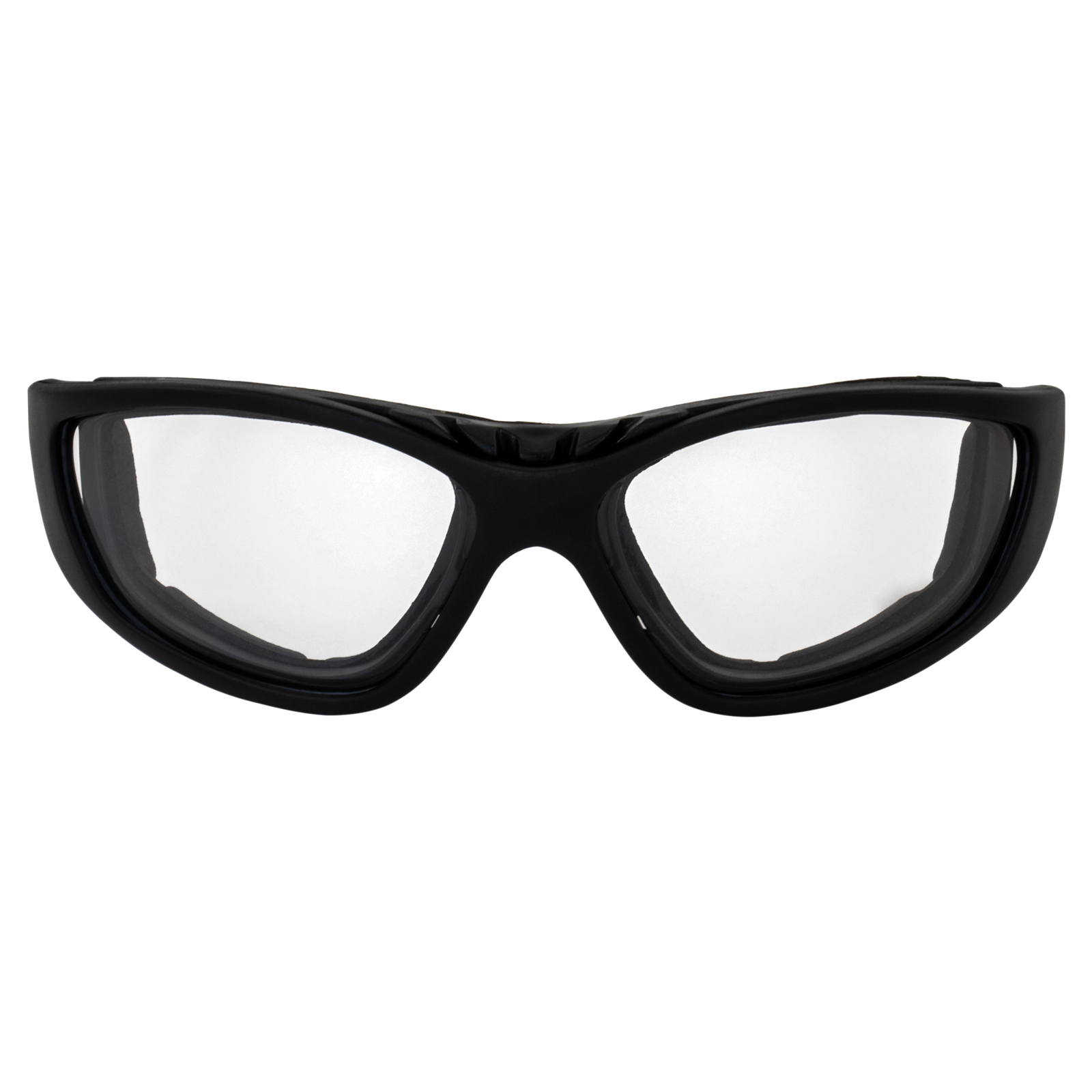 MF Eyewear Patriot Padded Motorcycle Riding Safety Glasses Black w/Clear Lens