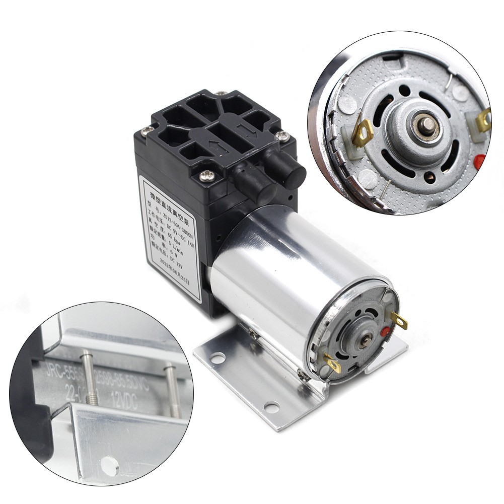 DC12V 65-120kpa Micro Vacuum Pump High Pressure Suction Diaphragm Pump Holder l