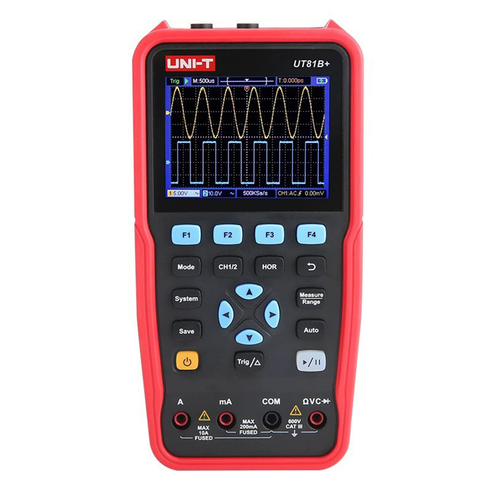 UNI-T UT81B+ Handheld Oscilloscope 4 1/2 T-RMS Multimeter 2CH 100MHz SCPI Type-C