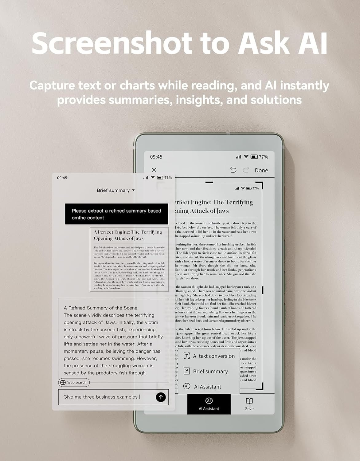 4G Connectivity Carta1300 AiPaper Reader 6.13 Ultra-Thin E-Reader