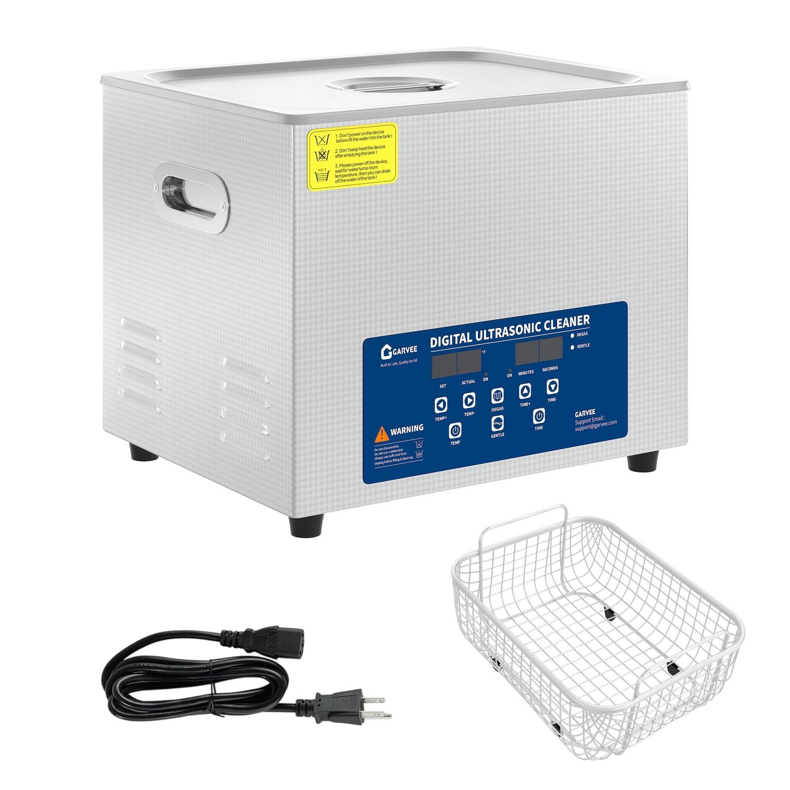 10L Ultrasonic Cleaner with Digital Timer & Heater, 40kHz Professional Ultrasoni
