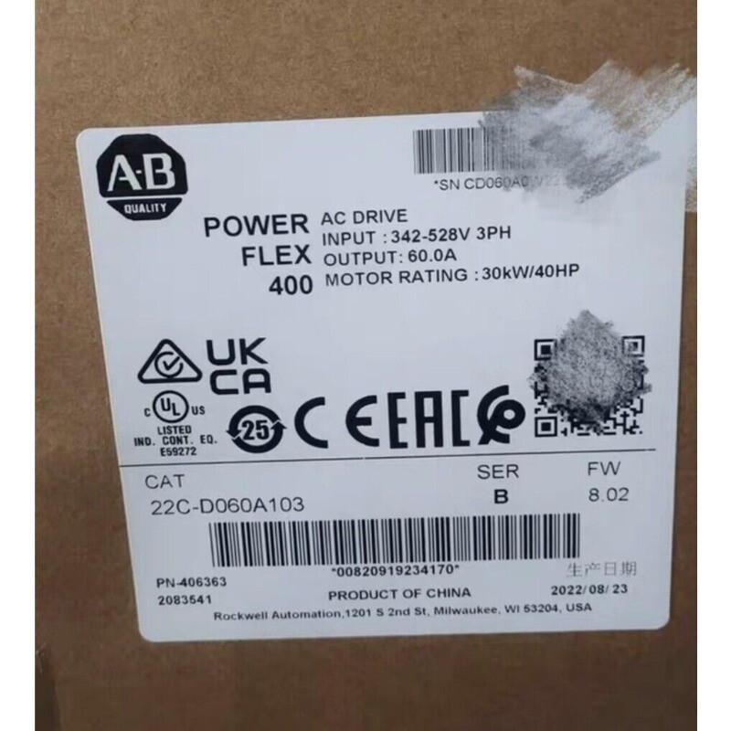 NEW AB 22C-D060A103 Powerflex 400 AC Drive 40HP Surplus 22CD060A103 US Free Tax