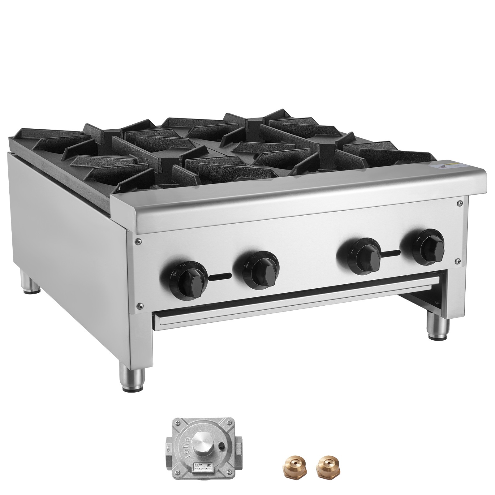 Uimoso Commercial Gas Range Stove with 4 Burners for Countertop Cooking