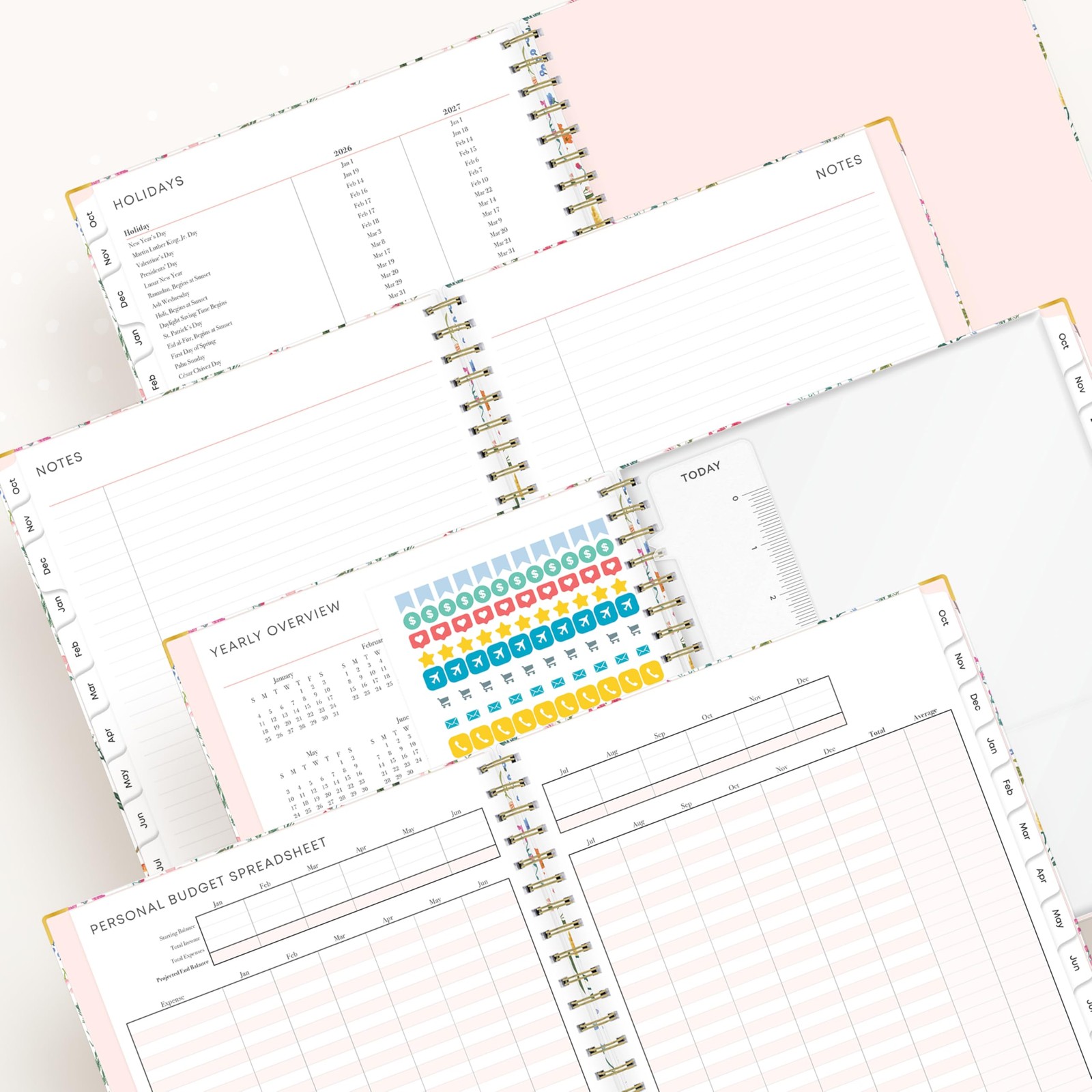 15 Month 2026 Weekly and Monthly Planner Calendar, October 2025 – December 20…