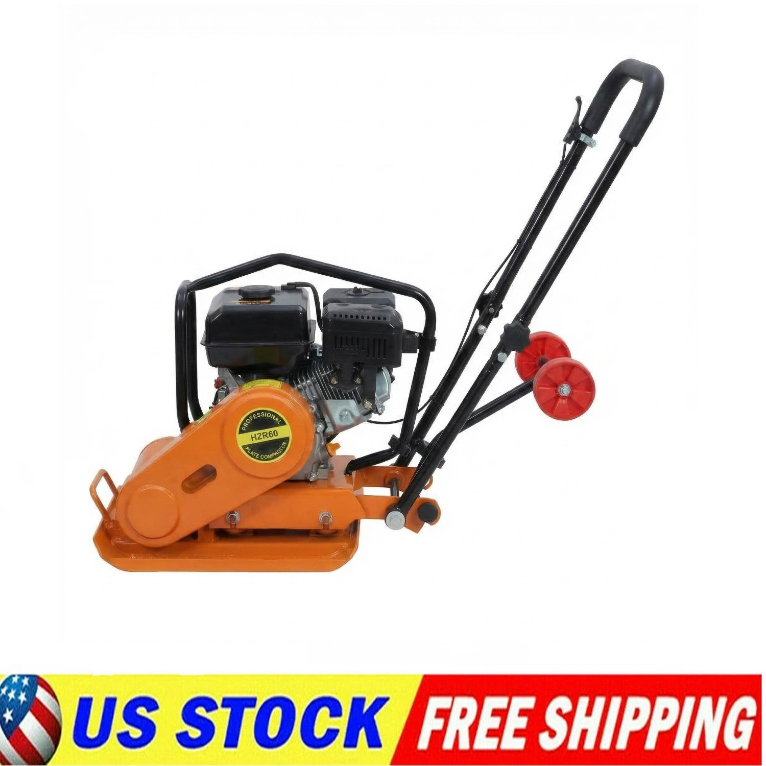 7HP Plate Compactor 4200Lbs Force 5600 VPM for Soil & Gravel Heavy Duty