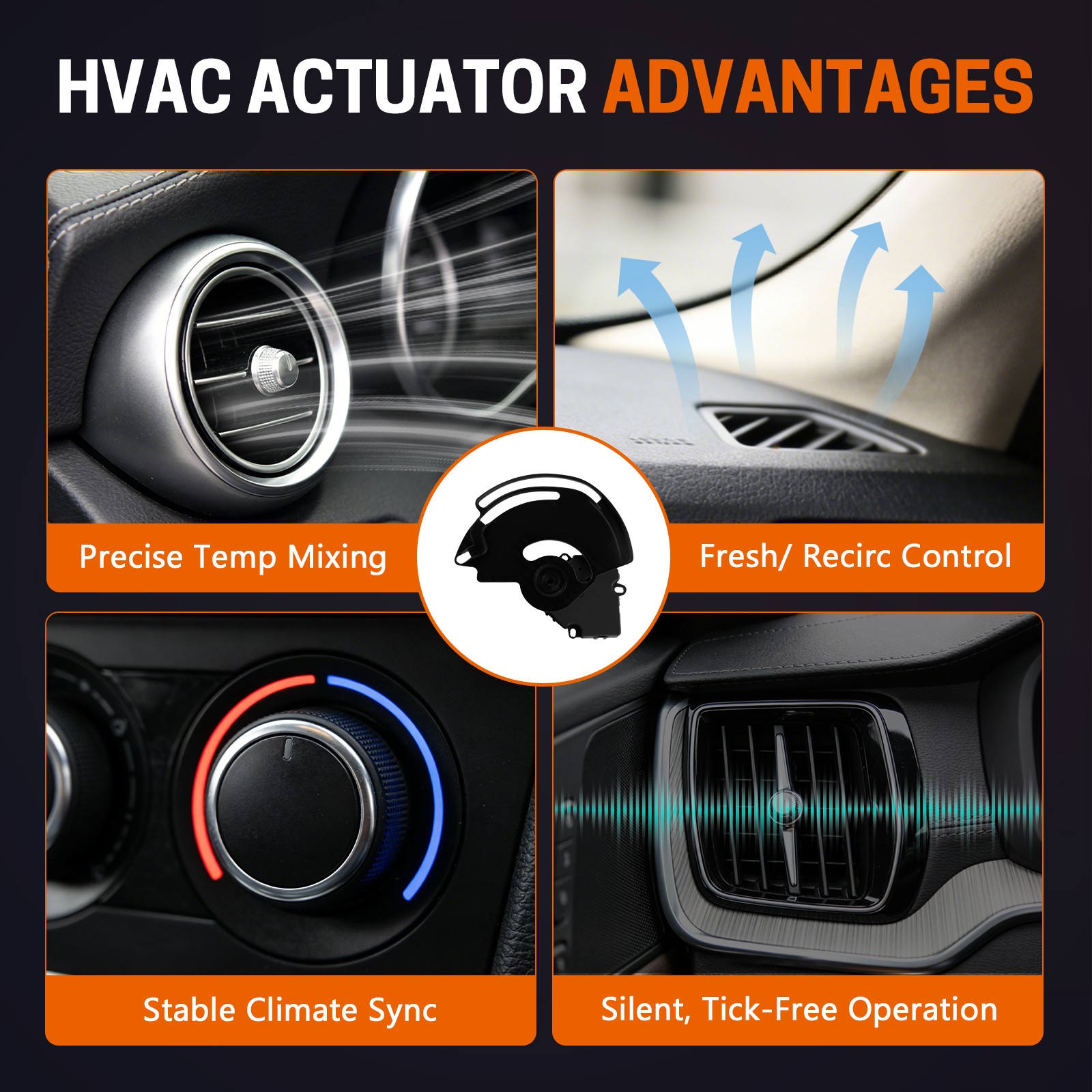 SINTLY HVAC Heater Blend Air Door Actuator For Cadillac Escalade Chevy 604-112