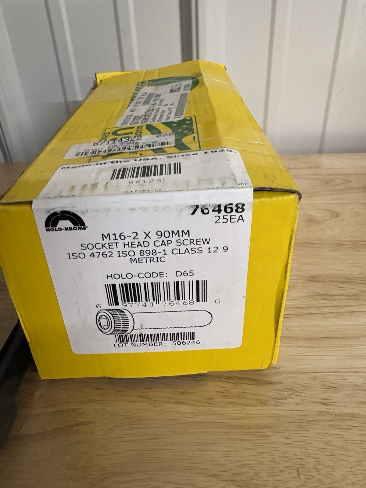 Socket Head Cap Screw M16x2x90mm Plated 12.9 ISO 4762/DIN 912 box of 25