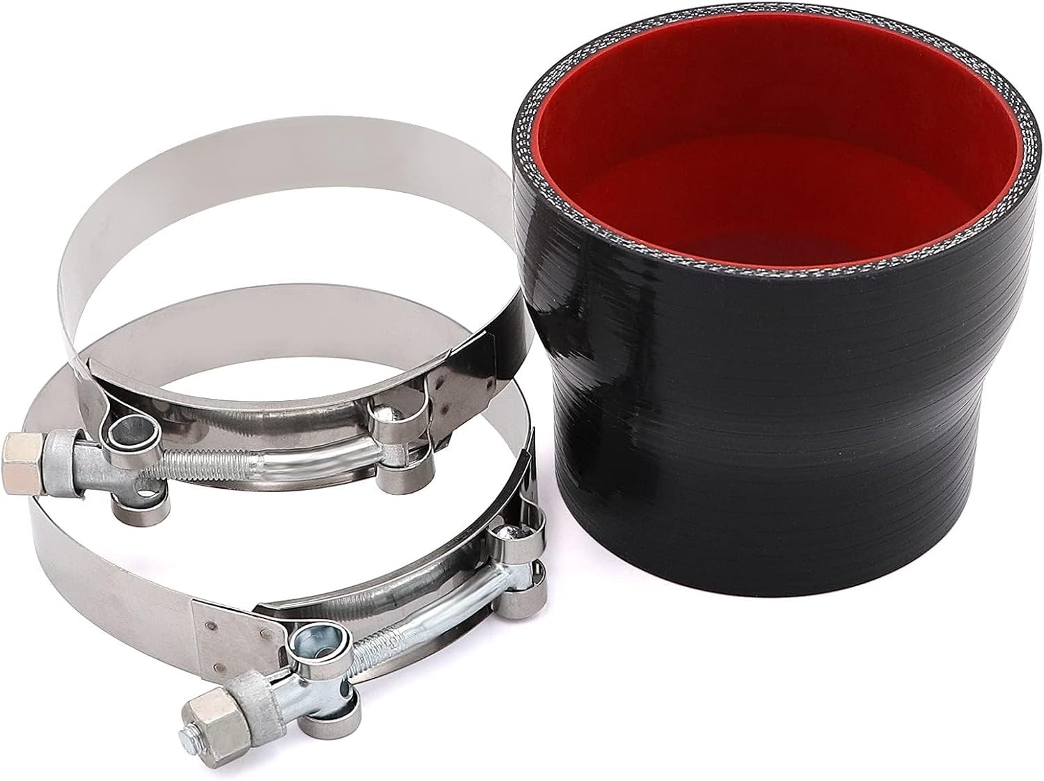 Straight Reducer Coupler Silicone Hose ID 3Inch to 3.5Inch 4-Ply with Stainless