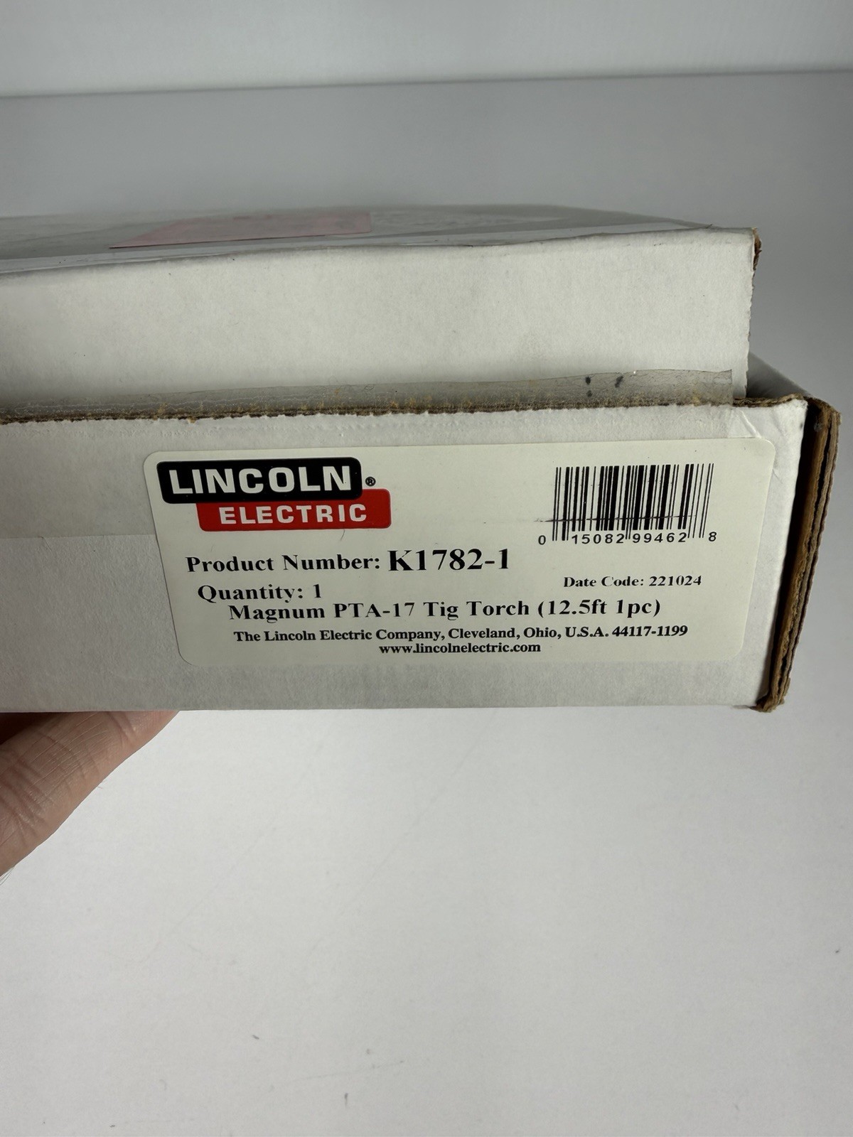 Lincoln Pro-Torch Magnum PTA-17 TIG Torch, Rigid, 12.5 ft, 1pc – K1782-1
