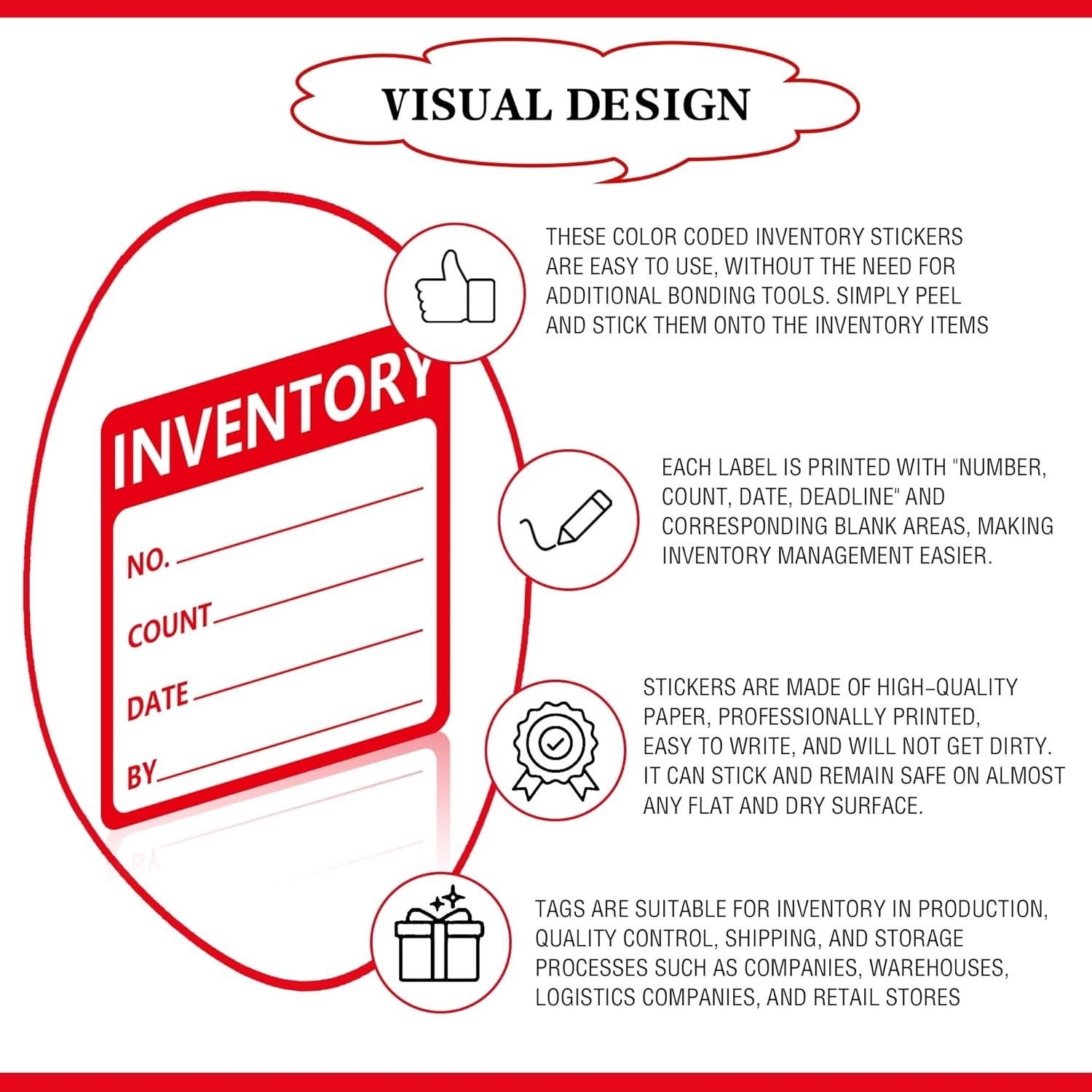 Inventory Labels Inventory Organizer Stickers 2 X 2 Inch – Inventory Control Lab