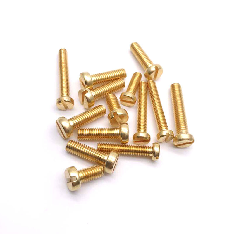 M1.2 M1.4 M1.6 M2 M2.5 M3 Brass Cheese Slotted Head Machine Screws DIN84 3-10mm