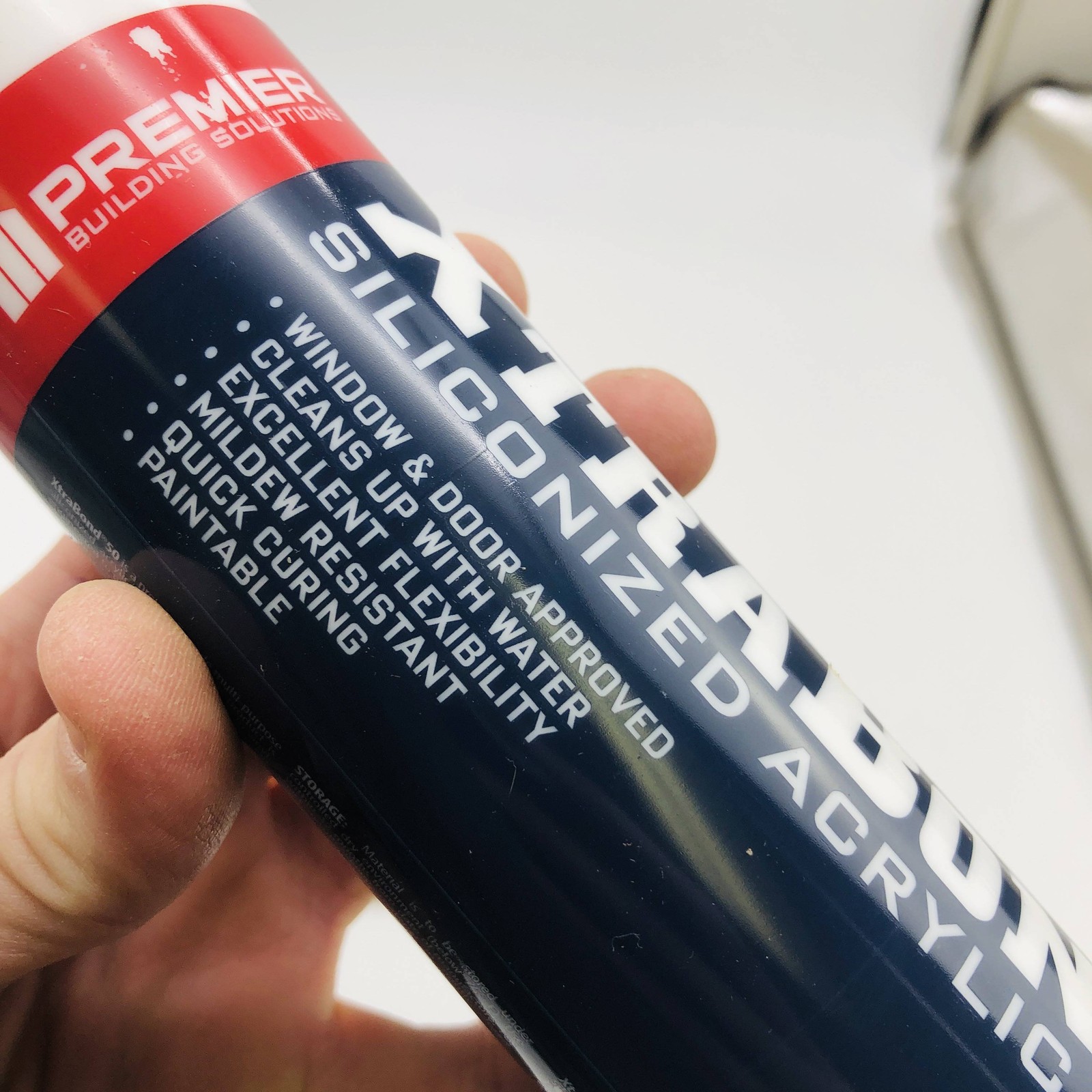 Premier XtraBond 50 Siliconized Acrylic Sealant White Paintable 10.1oz 24/case