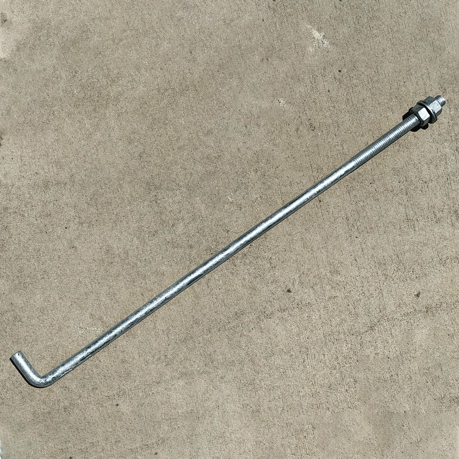 Sandbaggy 5/8″ x 24″ Threaded Concrete Anchor L-Bolts – Hot Dipped Galvanized