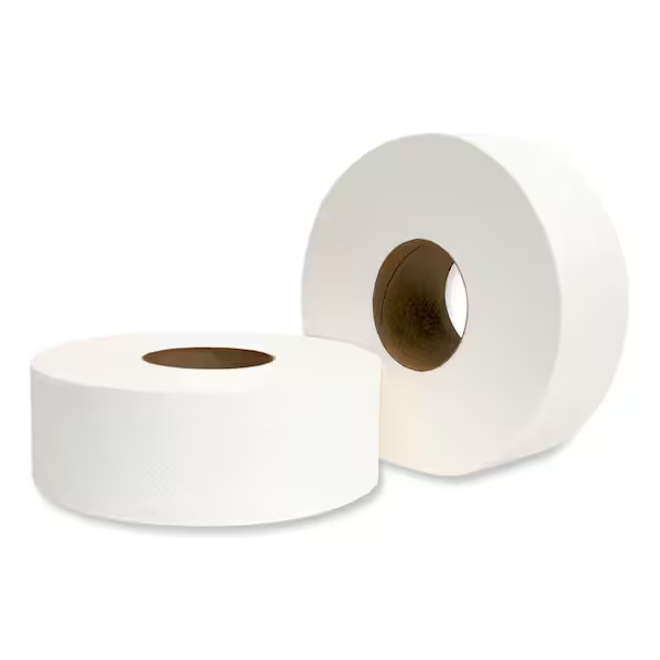 3.25 in. W x 720 ft. L 2-Ply White Septic Safe Jumbo JRT Toilet Paper (12-Rolls/