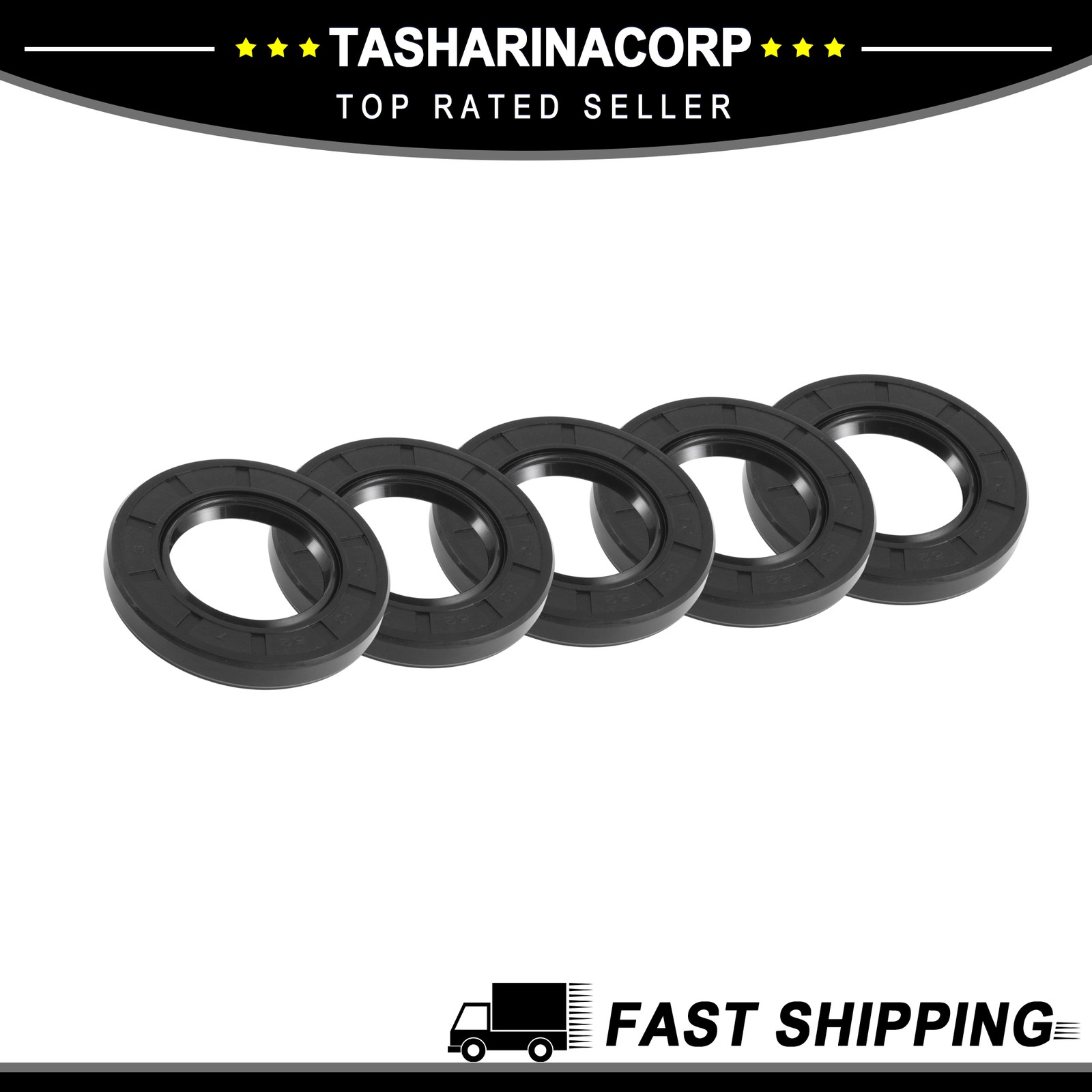 Oil Seal TC Double Lip W Steel Spring Seal Ring Rotary Shaft Seal 30x52x7mm 5pcs