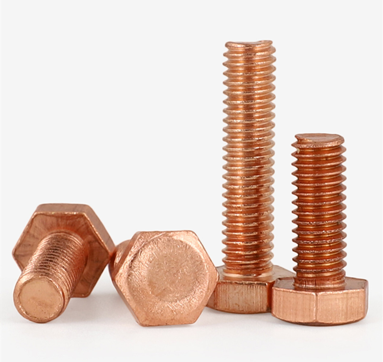 99.9% Pure Copper Allen Screws Hex Head Bolts DIN933 M3 M4 M5 M6 M8 M10 M12 M16