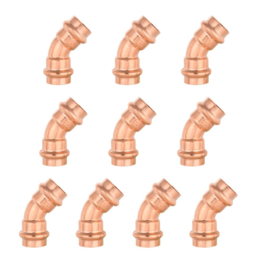 10 PCS EFIELD 3/4 » Press Fit 45 Degree Elbow Copper Fittings, No Lead