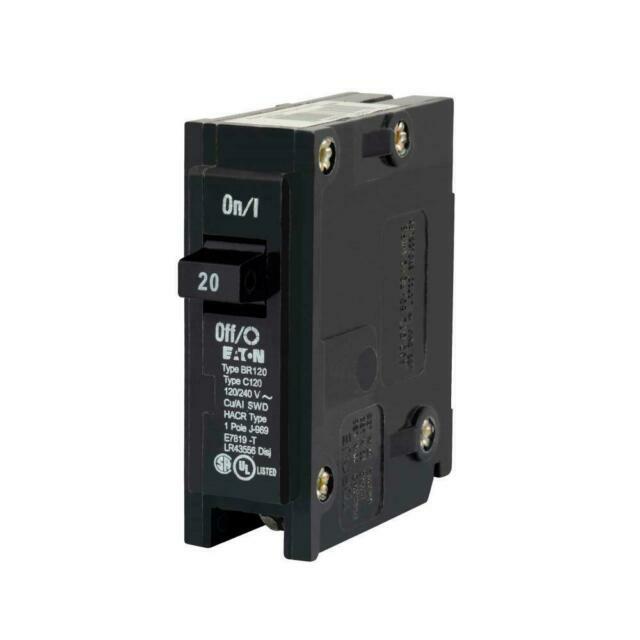 Eaton BR120 Thermal Magnetic Circuit Breaker – Black