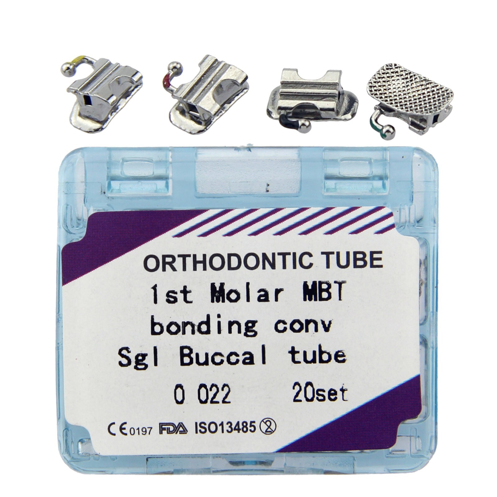 Tubos de Dental ortodoncia Orthodontic Buccal Tubes 1st 2nd Molar MBT Roth 022