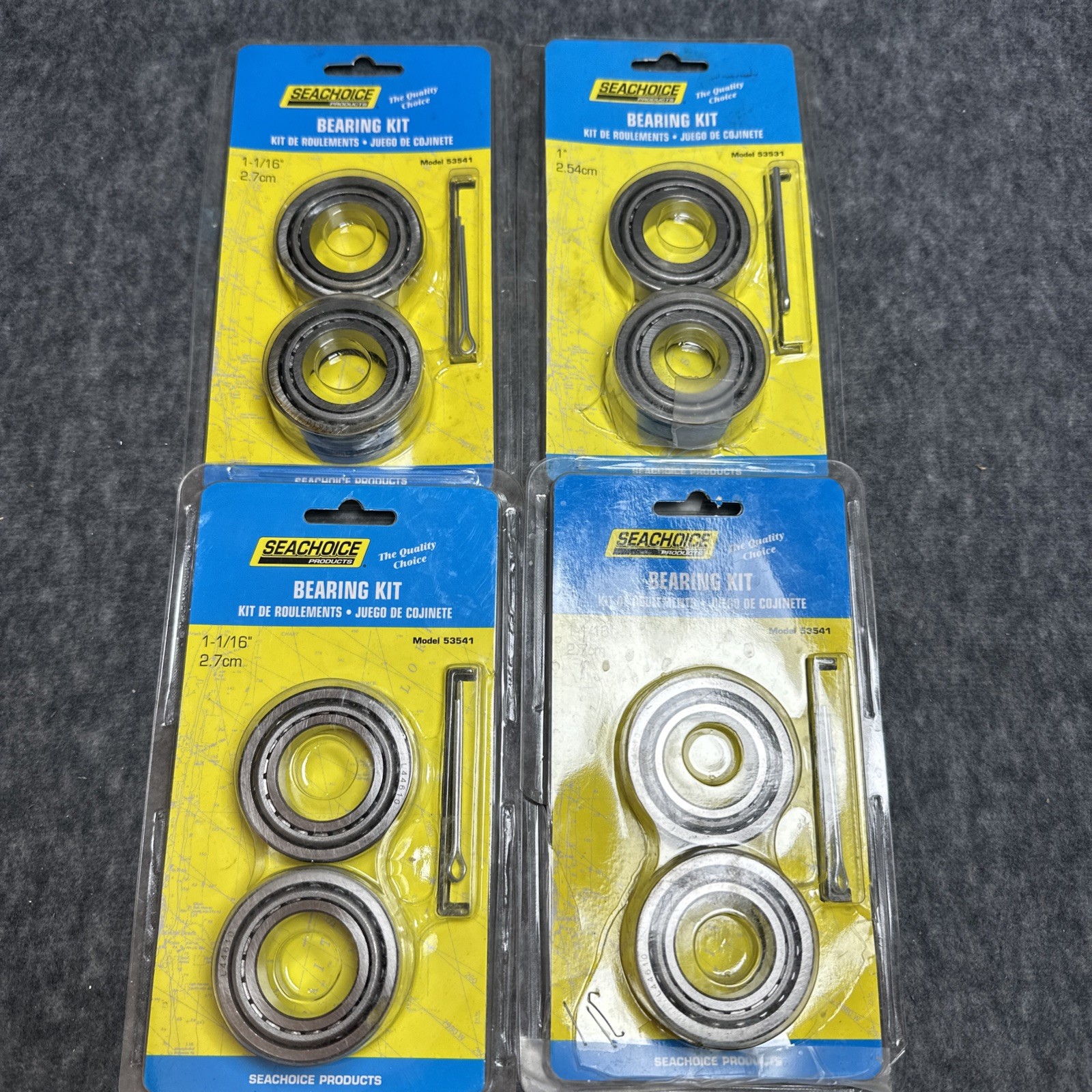 4 Pack Seachoice 53541 Marine Boat Trailer Wheel Bearing Kit for 1-1/16 in. Axle