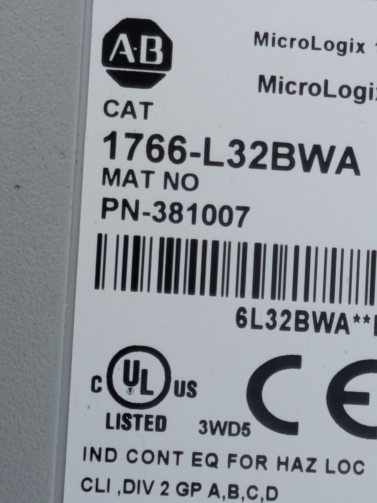 New Allen Bradley 1766-L32BWA MicroLogix1400 32 Point Controller