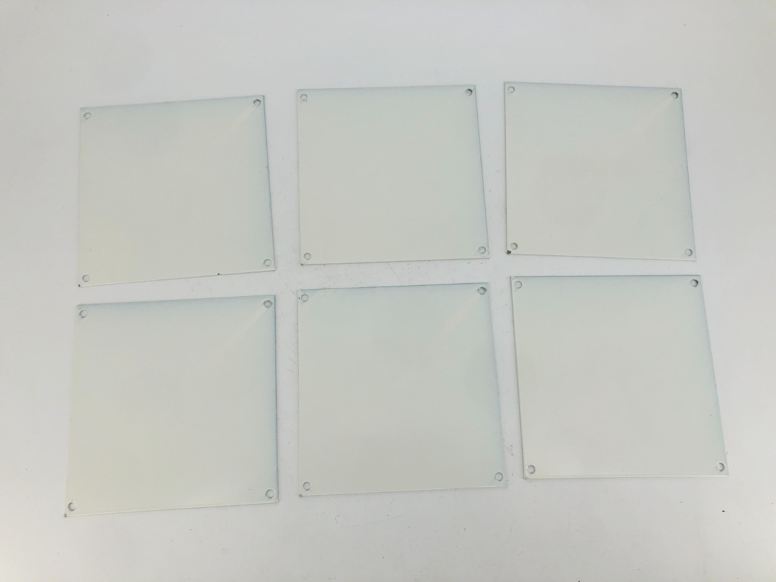 Box of 6 New Hoffman A8P8 White Interior Panels 6-3/4″ X 6-7/8″ X 1/16″ 54820