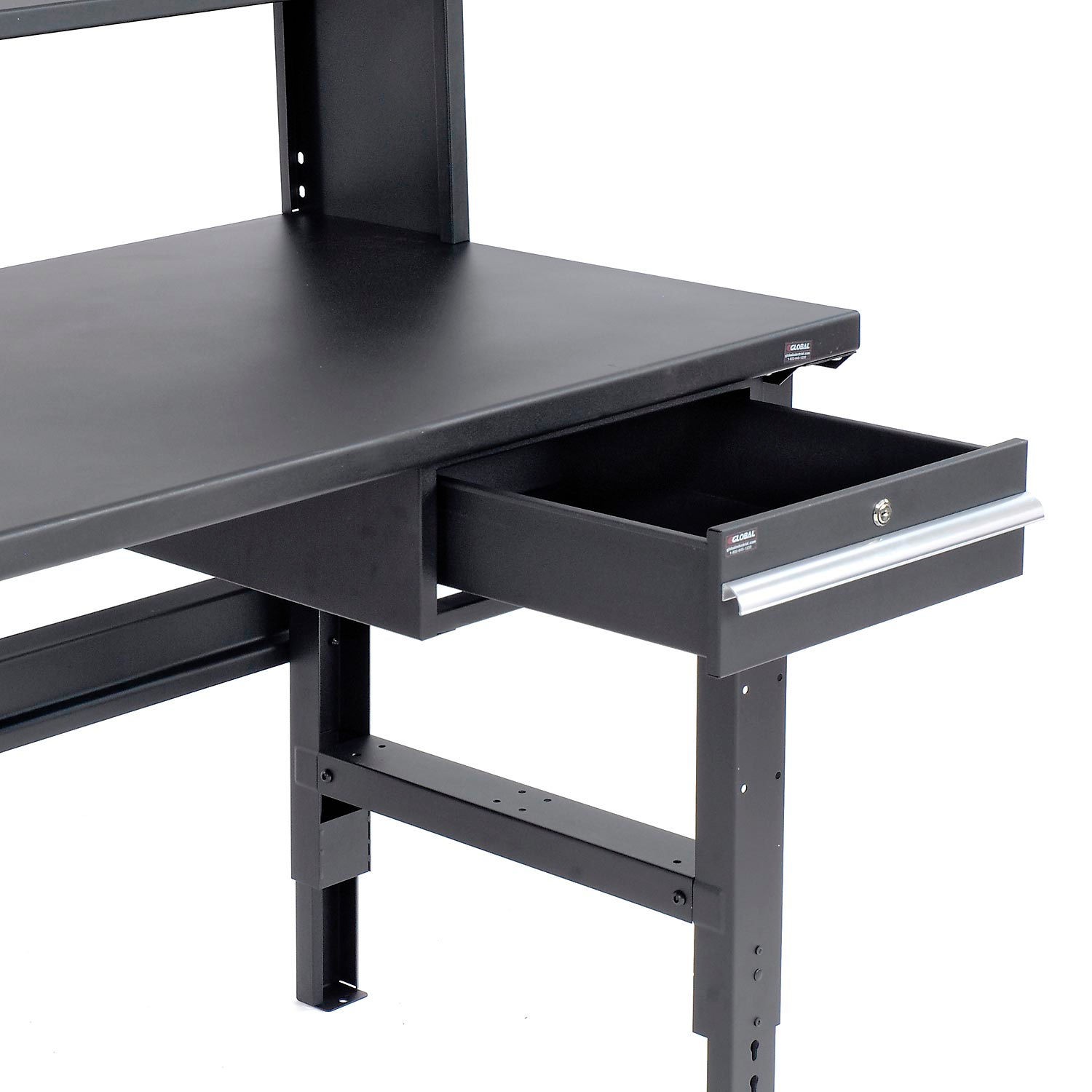Global Industrial 6″ H Steel Drawer W/ Cylinder Lock 17-1/4″W x 20″D Black