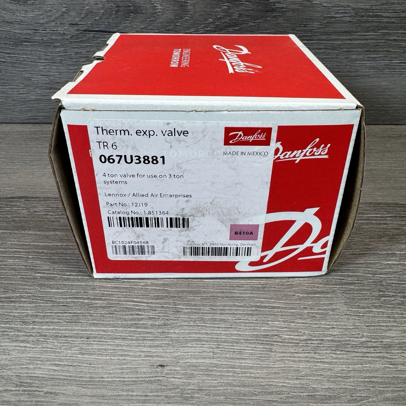 Danfoss 067U3881 12J19 Thermostatic Expansion Valve 4-3 ton R-410A