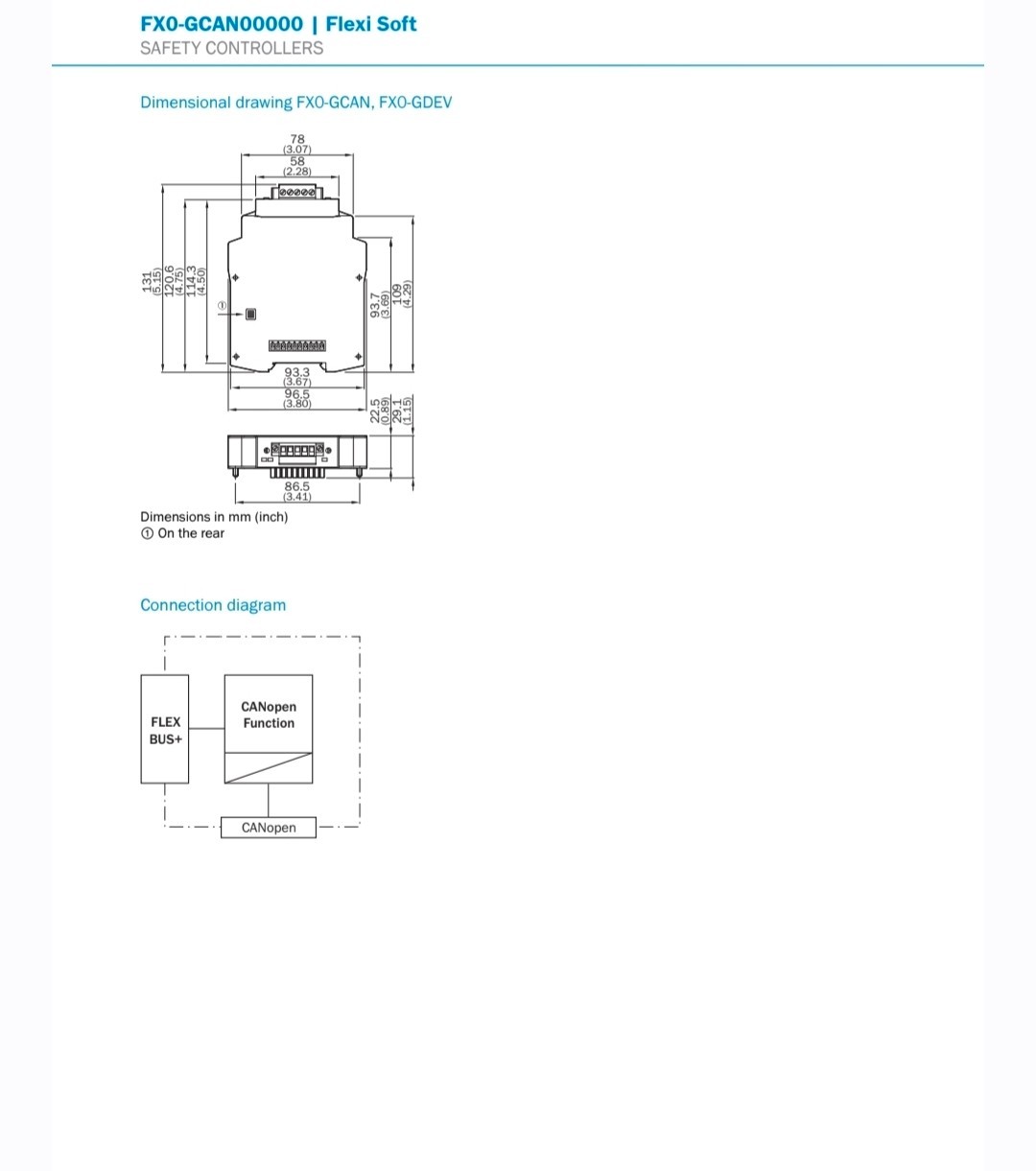 Sick 1044076 FX0-GCAN00000 CANopen Gateway Safety Controller