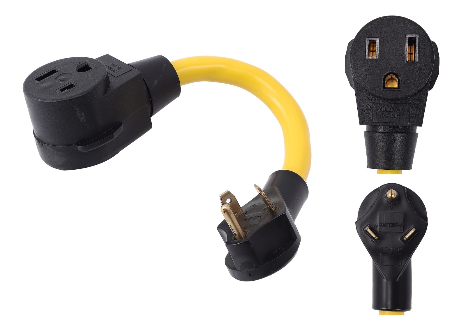 Nema Tt30p To 650r 120v 30 Amp 10 Awg 3 Prong Male Plug To 3 Prong Female Recept