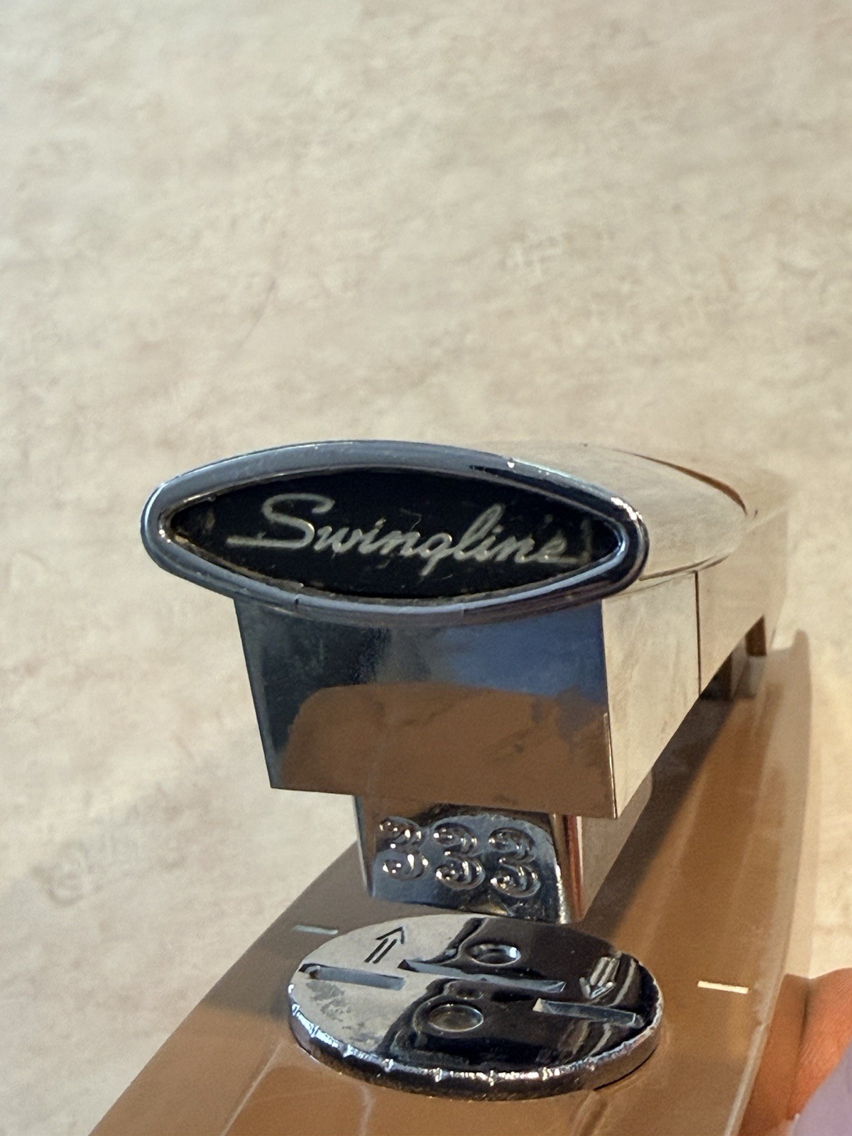 Vintage Swingline 333 Stapler Mid Century Brown & Chrome 8” Works