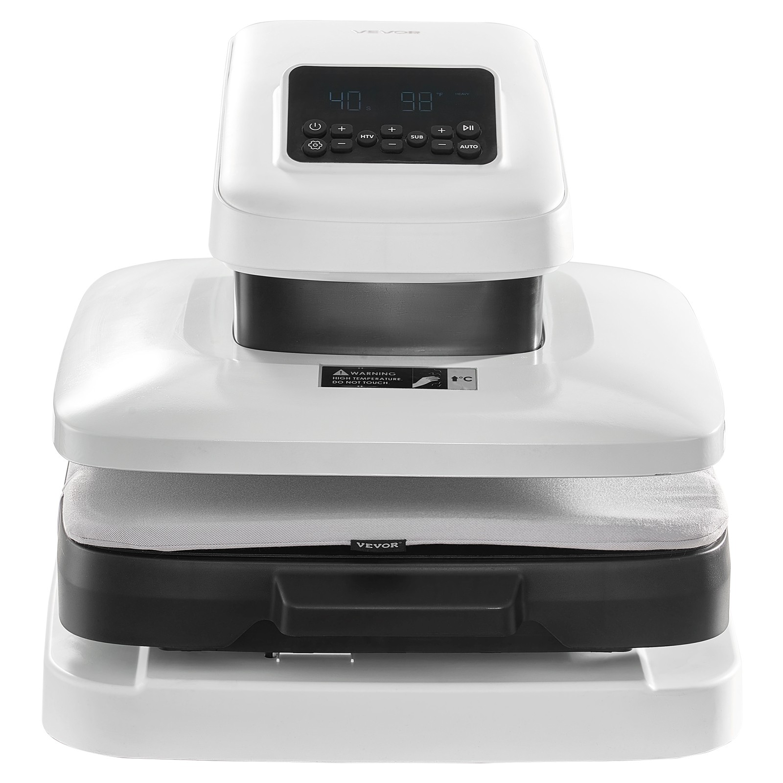 VEVOR Auto Heat Press Machine T-Shirt Press Machine 15 x 15 in Heat Plate White