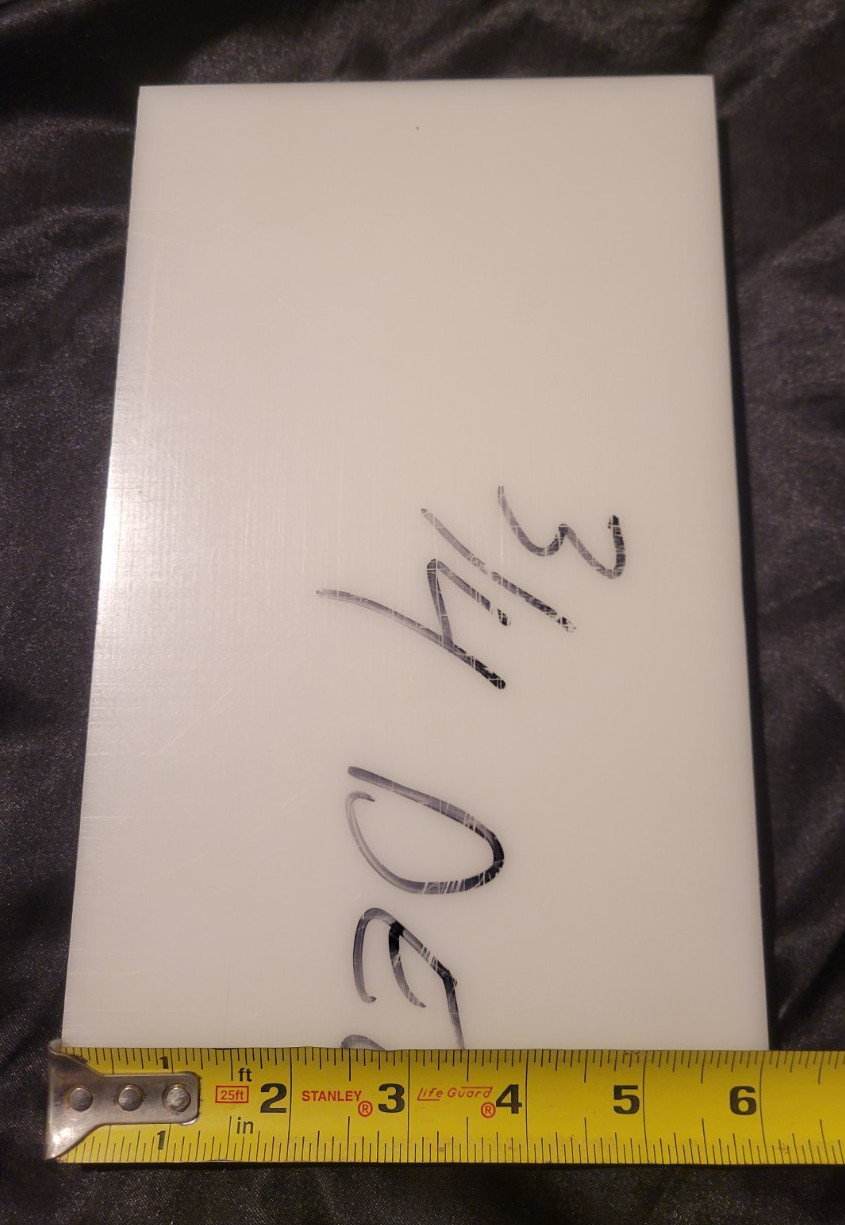 Delrin 3/4 x 6 x 9 1/2″ Sheet (.750 x 6.000 x 9.500) INV#X-123