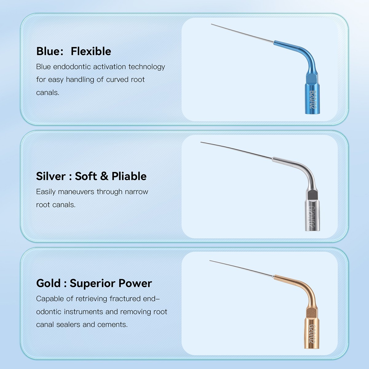 AZDENT Dental Endo Ultra Sonic Activator Handpiece Root Canal Irrigator+3 Tips