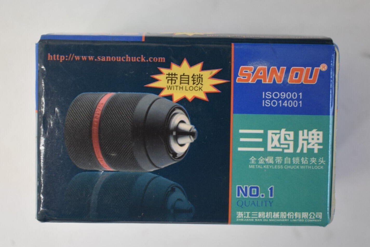 San Ou Key Type Chuck 1.5-13mm 1/16″-1/2″ Mount 1/2″-20 UNF ISO9001 ISO14001