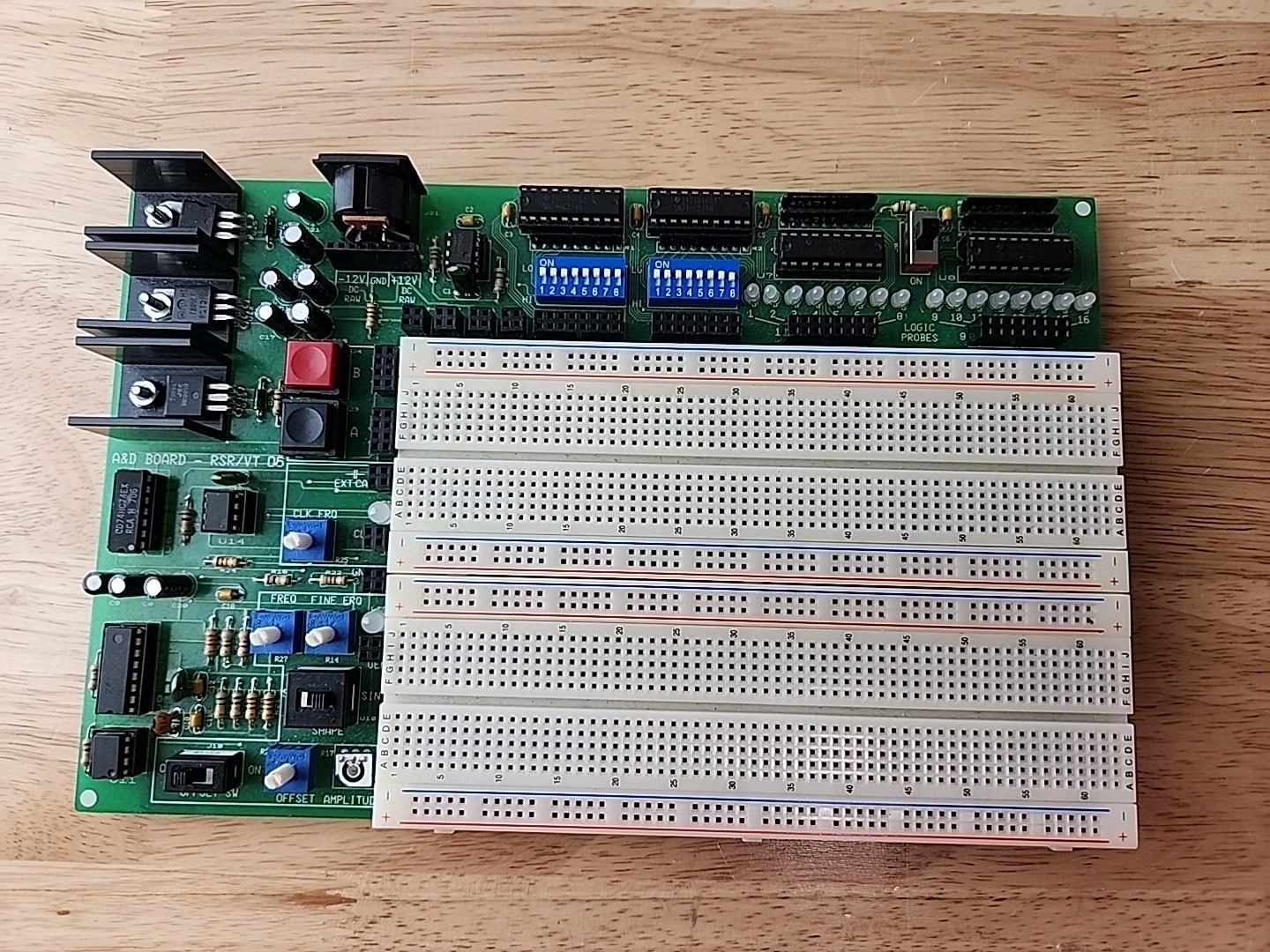 Set Of 2 Electronix Express Analog & Digital Trainer boards + Spare Parts