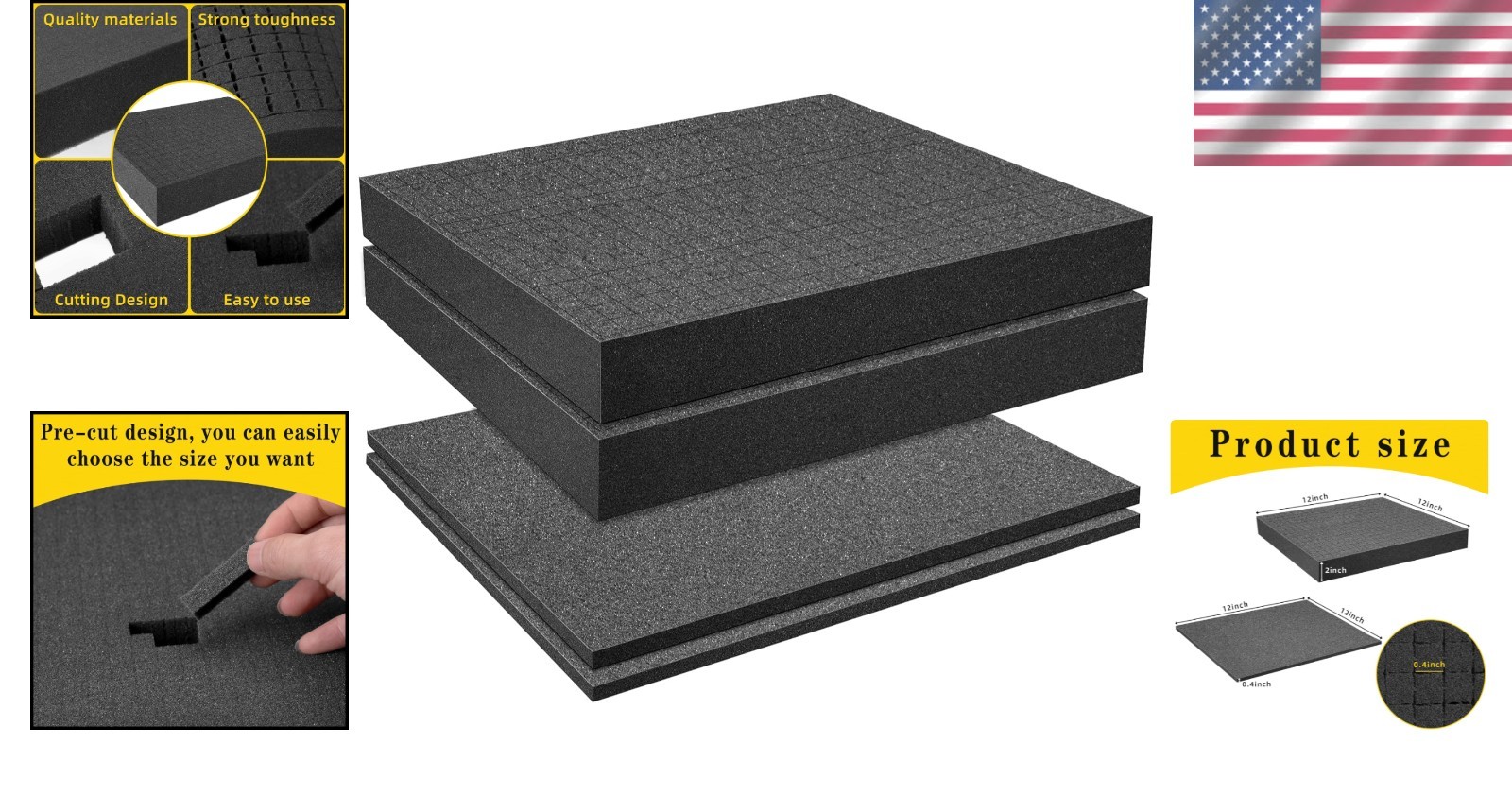 Foam Pick and Pluck Inserts – 4 Pcs