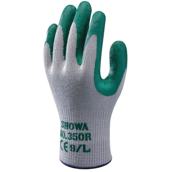 Coated Gloves, Nitrile, Crinkled, Palm and Fingers, 3 Abrasion Level,