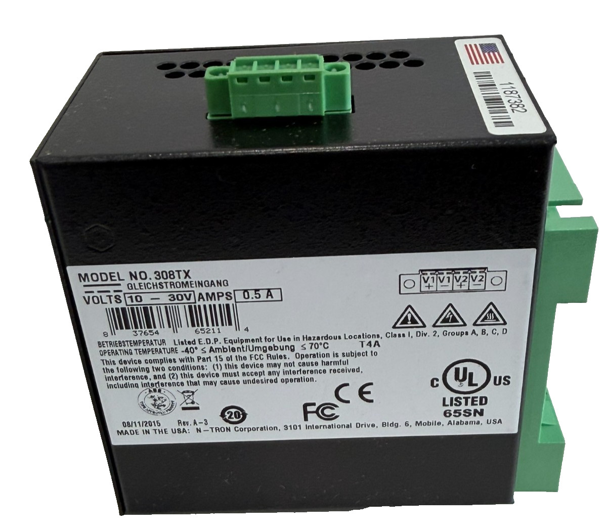 NEW N-TRON 308TX ETHERNET SWITCH 10-30V 0.5A