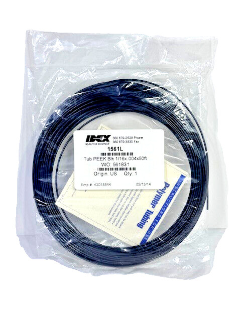 IDEX 1561L Chromatography Tubing PEEK Black 1/16″ OD x 0.004″ ID x 50 feet long