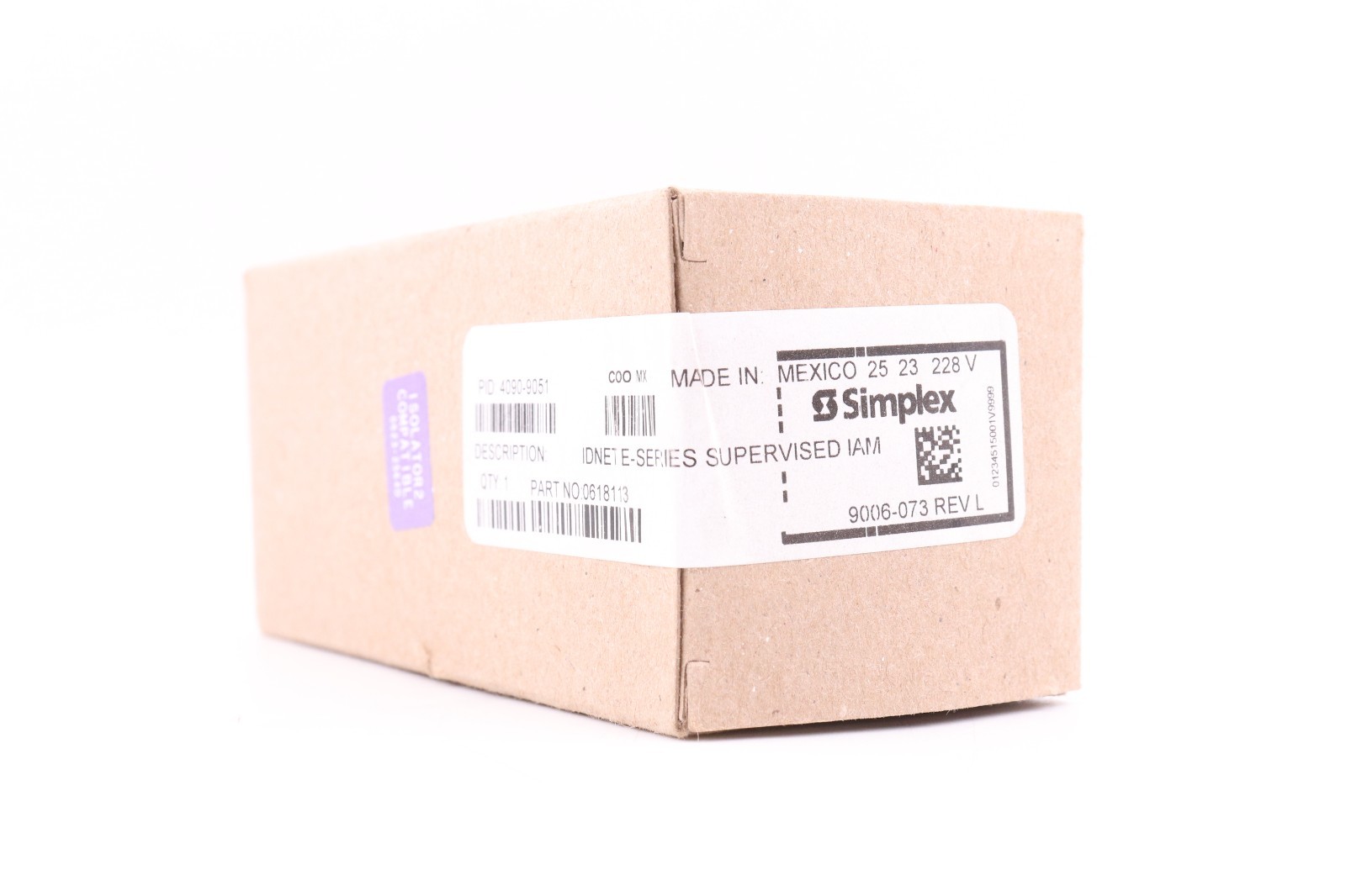 SIMPLEX 4090-9051 IDNET E-SERIES SUPERVISED INDIVIDUAL ADDRESSABLE MODULE