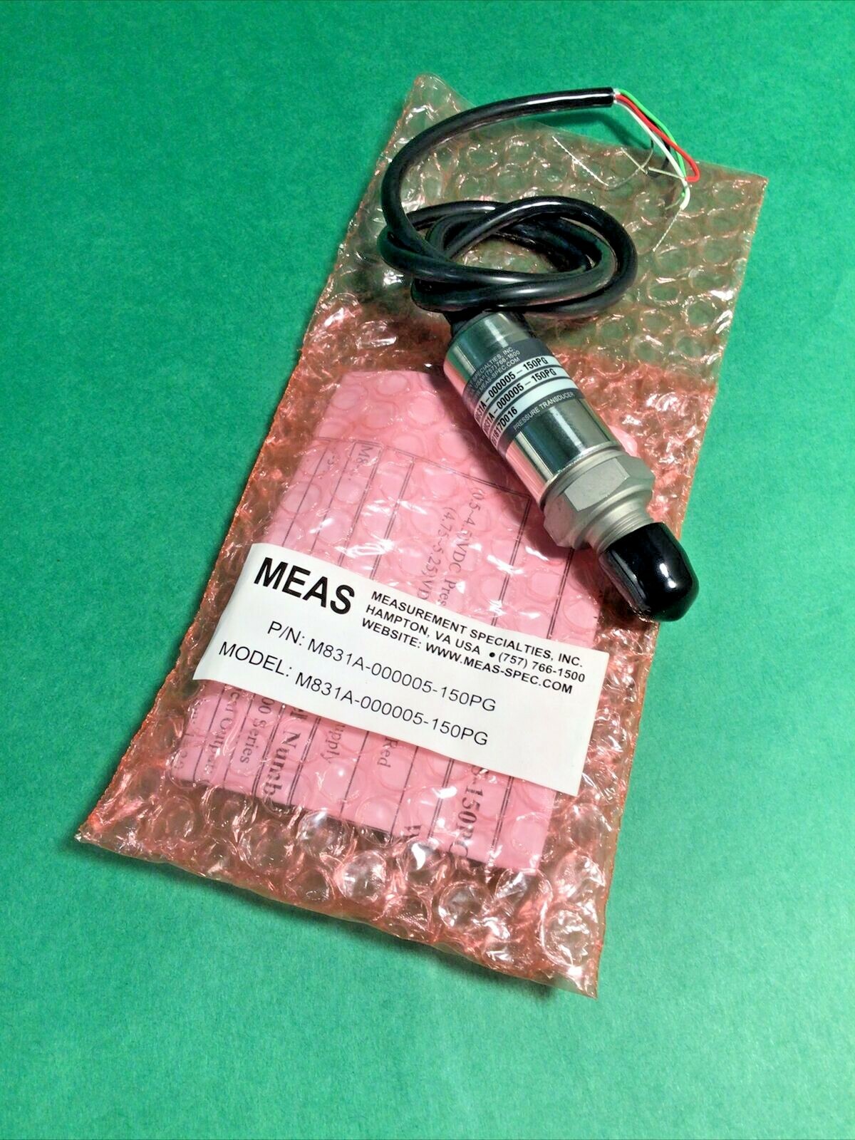 MEAS Measurement Specialties M831A-000005-150PG Pressure Transducer Sensor