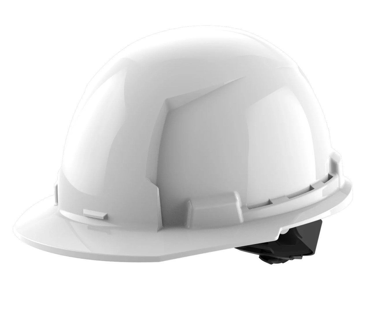 White Front Brim Hard Hat w/4pt Ratcheting Suspension Type 1, Class E (5 pack)