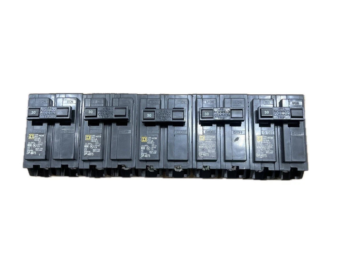 Square D HOM230 (5 PACK) 30 Amp 2P Circuit Breaker 120/240V Lot Of 5