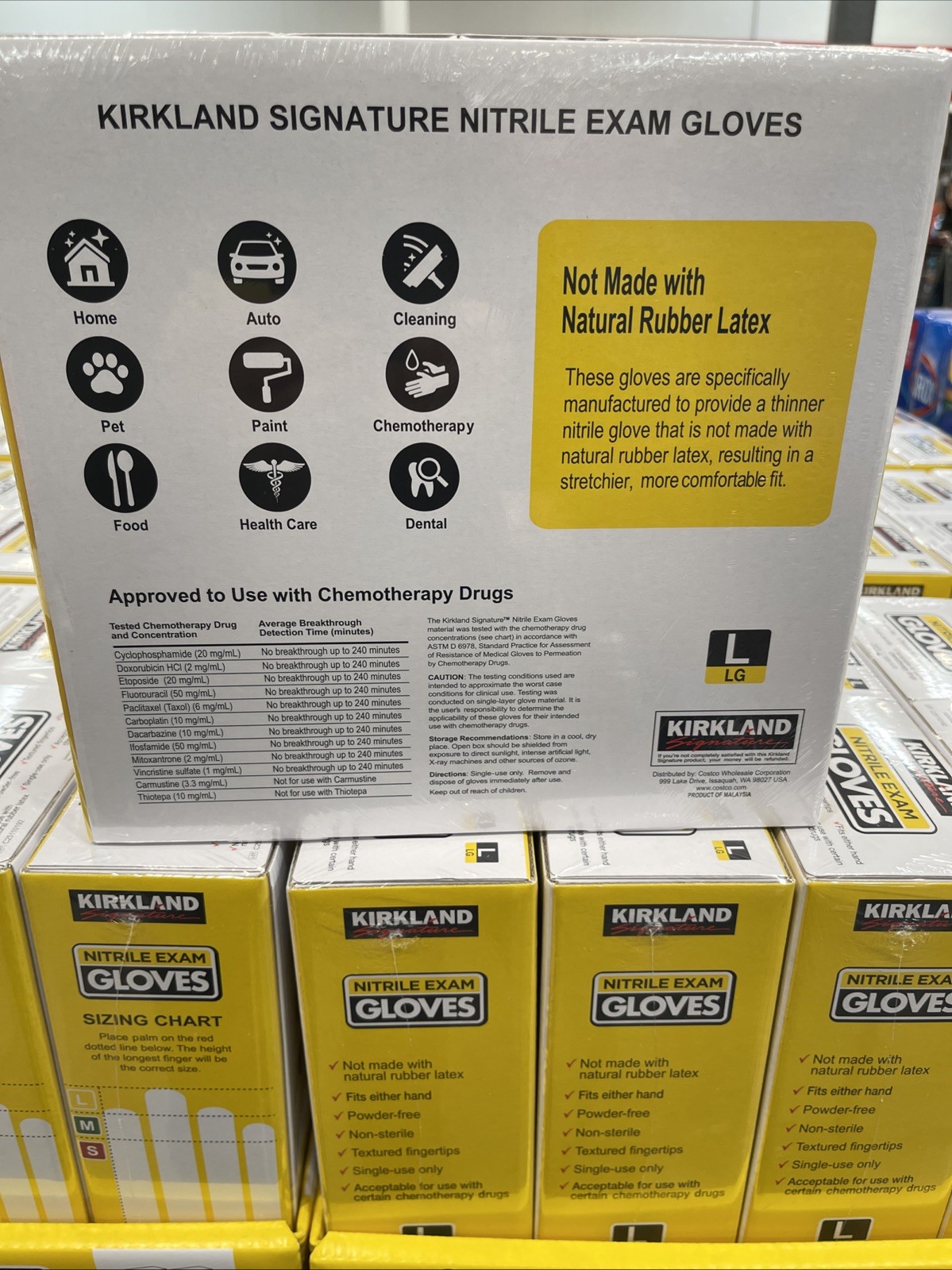 Kirkland Signature Nitrile Exam Gloves – Large Size (400 Pieces) (467130)