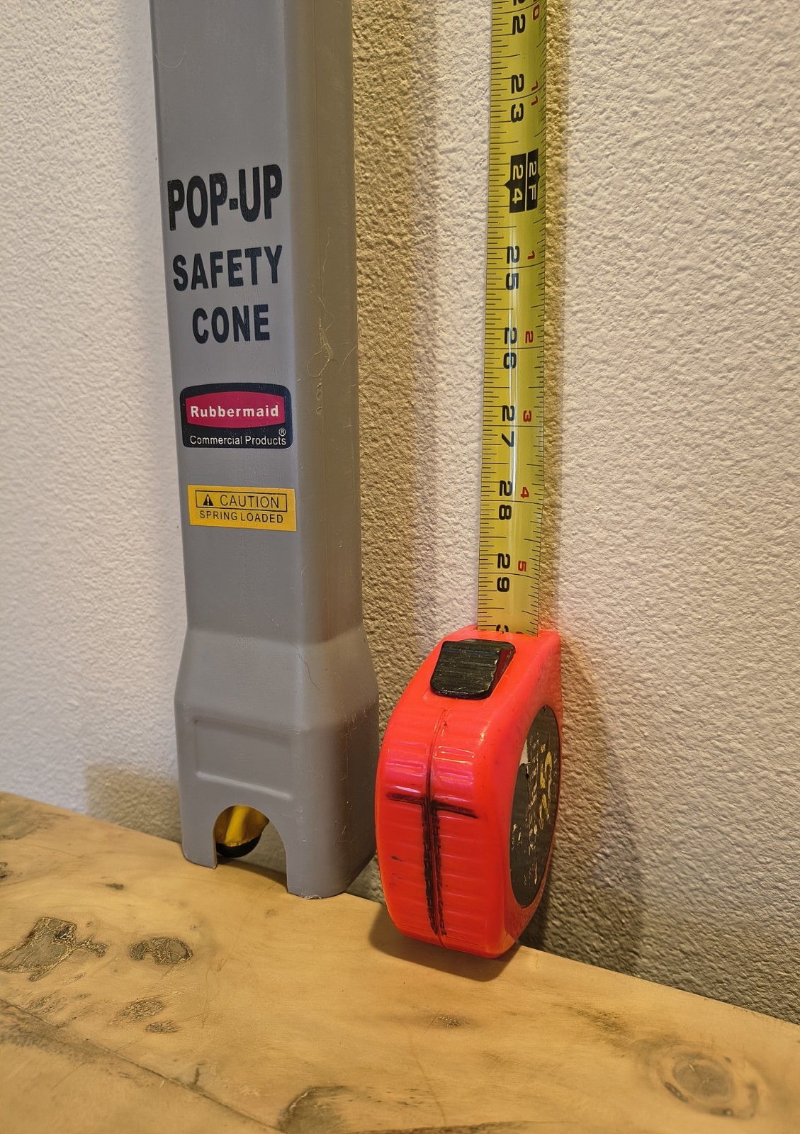 Rubbermaid Commercial Multilingual PopUp Safety Cone 32.5″ tall FG9S0100YEL